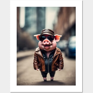 Funny pig Posters and Art